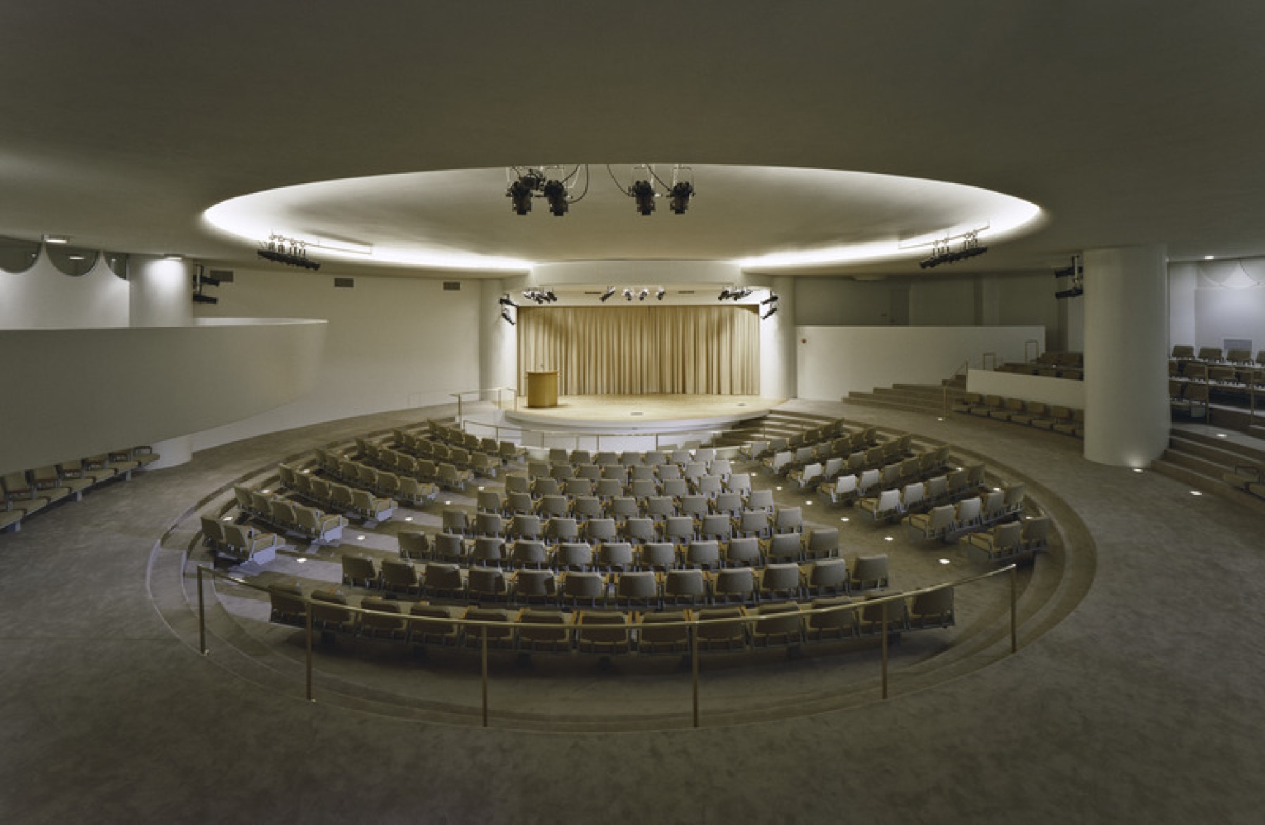 Peter B. Lewis Theater with curved rows of seats facing a stage